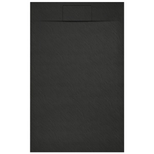 Cadita de duș neagra cu sifon Veldman Toledo Slim, dimensiuni multiple