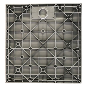 Cadita de dus patrata Deko negru 100 x 100 cm slim cu textura de piatra - Img 5