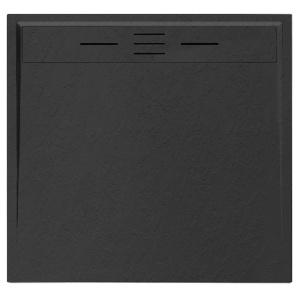 Cadita de dus patrata slim imitatie piatra Deko 80 x 80 cm neagra
