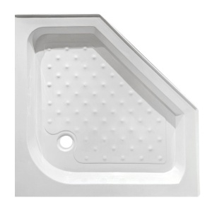 Cadita de dus pentagonala inalta antialunecare SXLO7C 100 x 100 cm alba - Img 3