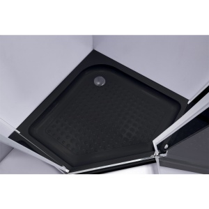 Cadita de dus pentagonala inalta Hydrosan SXL07A 80x80 cm neagra - Img 6
