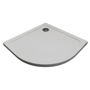 Cadita de dus semirotunda Pro ST01B alb 90 x 90 x 4 cm cu sifon inclus
