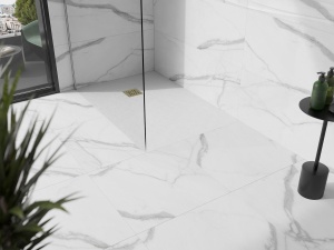 Cadita dus din compozit, dimensiune 120 x 100 cm, alb, grilaj auriu - 44101012-G - Img 2