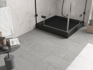 Cadita dus patrata, culoare negru mat, dimensiune 80x80x12cm - Img 3