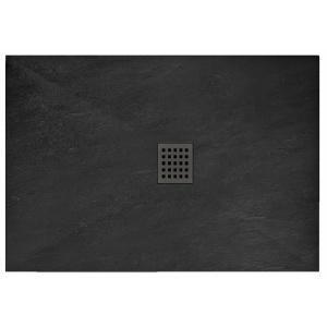 Cadita dus REA STONE, dimensiune: 90x120 cm, acril mineral, gri inchis - Img 1