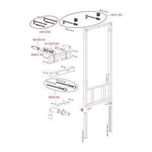 Cadru pentru bideu suspendat Alca 112 cm - Img 3