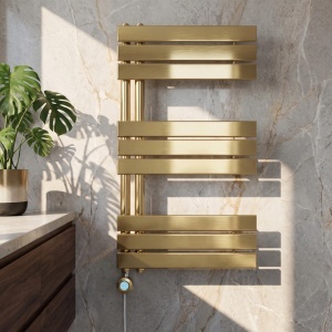 Calorifer electric, portprosop, Rea Marvo 90 x 50 cm, Auriu Mat - Img 3