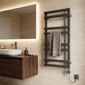 Calorifer electric, protprosop, REA NORI 90x50 Gri Mat - Img 2