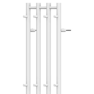 Calorifer electric vertical pentru baie Kasjan Alb – 140.5 x 34.6 cm, 250W cu panou LED si suport prosoape - Img 9