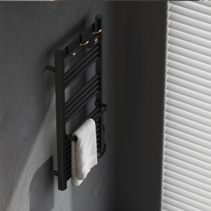 Calorifer electric vertical YASUR-BL ECO 500W pentru baie 105x50, negru - Img 9