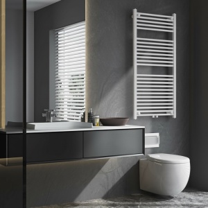 Calorifer portprosop pentru baie Corso 120 x 60 cm, alb lucios - Img 11