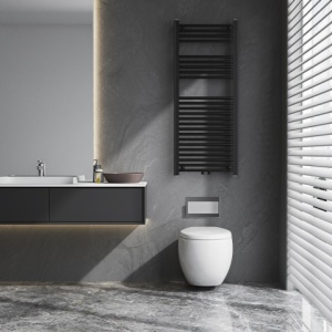 Calorifer vertical GAMA-BL-2 pentru baie 120x50, negru - Img 9