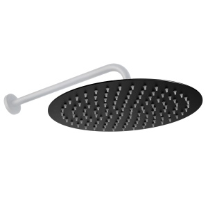 Cap de dus rotund Rea Black Matt 25cm
