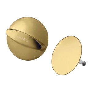 Capac sifon si maner rotire preaplin Hansgrohe Flexaplus auriu lucios - Img 1
