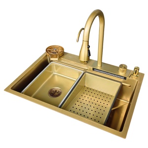 Chiuveta bucatarie, multifunctionala cu o singura cuva Costa Gold 68 x 46 cm - Img 3