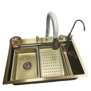 Chiuveta bucatarie, multifunctionala cu o singura cuva Costa Gold 68 x 46 cm - Img 13