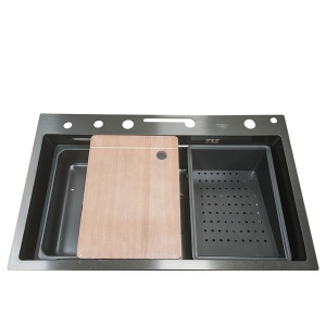 Chiuveta de bucatarie ARGOS multifunctionala, Dimensiune 68x46cm, Culoare Negru, Termostat cu Display LCD - Img 10