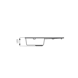 Chiuveta de bucatarie FERRO, Dimensiune 78x48cm, O cuva cu picurator, Culoare Grafit - Img 2