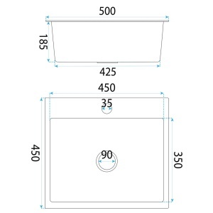 Chiuveta din inox cu set de accesorii Rea Leo Black 50 cm - Img 8