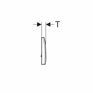 Clapeta de actionare Geberit Delta15 cromat mat - Img 4