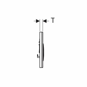 Clapeta de actionare Geberit Sigma50, culoare negru/inel negru - Img 2