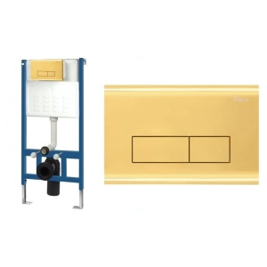 Clapeta de Actionare Vas Wc Gold H, 25 x 16.5 cm - Img 2