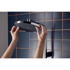 Coloana de dus cu baterie termostatata Hansgrohe Activera S EcoSmart si para cu 2 functii finisaj crom lucios - Img 3