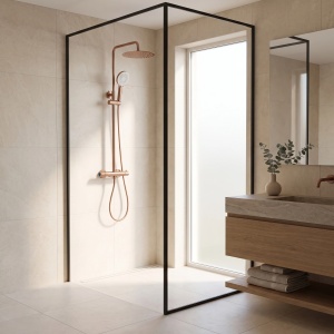 Coloana de dus cu termostat Drop Brush Copper - Img 4