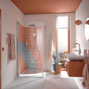 Coloana de dus Grohe Tempesta 250 Cube cu baterie termostatata crom lucios - Img 2