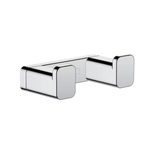 Cuier dublu Hansgrohe AddStoris crom lucios