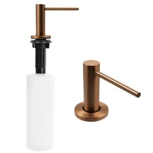 Dispenser detergent cu fixare pe chiuveta Rea DEX Brush Copper