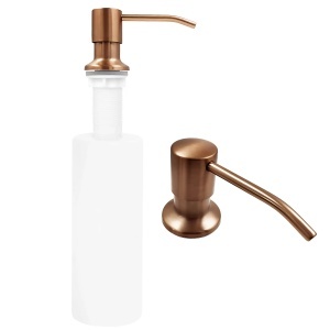 Dispenser detergent cu fixare pe chiuveta Rea LON Brush Copper