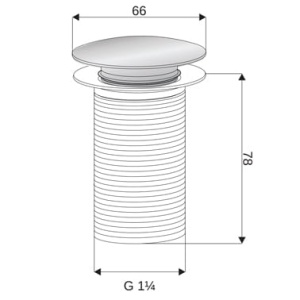 Dop Chiuveta PRO VELDMAN GOLDEN, Click-Clack, Dimensiune Standard - Img 2