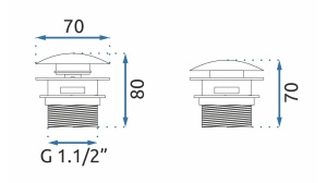 Dop pentru cada auriu mat 6 cm - Img 2