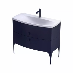 Dulap baza suspendat Oristo Louis bleumarin mat 102 x 48 cm 2 sertare