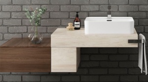 Dulap suspendat Ideal Standard Adapto maro deschis 25 x 50 x 24.5 cm 1 sertar - Img 2