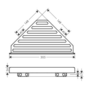 Etajera dus de colt Hansgrohe AddStoris negru mat - Img 3