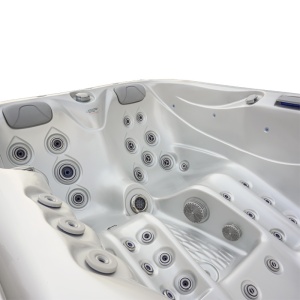 Jacuzzi de gradina alb perlat exterior cafeniu PRO 530 pentru 3 persoane 210 x 170 x 90 cm - Img 13