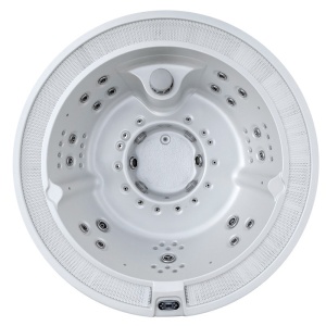 Jacuzzi de gradina SPA 540 cu vas din marmura alba exterior antracit 240 x 240 cm - Img 3