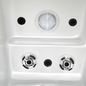 Jacuzzi pentru gradina alb perlat cu exterior antracit PRO-749 pentru 2 persoane 200 x 135 x 80 cm - Img 14