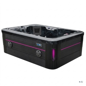 Jacuzzi pentru gradina sau terasa SPA405 interior negru exterior negru 195 x 140 cm - Img 3