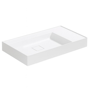 Lavoar baie alb din conglomerat Veldman Capri 80 x 46 cm