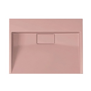 Lavoar baie roz din conglomerat fara gaura pentru baterie Veldman Dexter Pink Matt 60 x 37 cm - Img 3