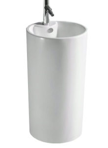 Lavoar de sine statator ALISA, Dimensiune 44 x 82 cm, Culoare Alb - Img 1
