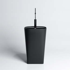 Lavoar oval ceramic freestanding, Claro Black Matt, 49 x 38 cm - Img 3