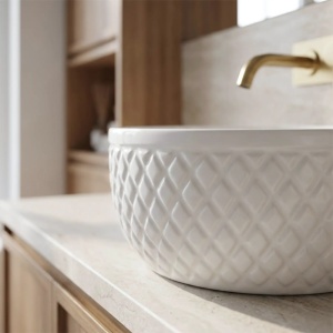 Lavoar pe blat alb cu textura decorativa Rea Galaxy - Img 3