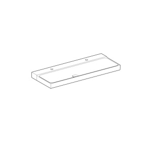 Lavoar pe blat cu orificiu baterie stanga/dreapta 120 cm Geberit Xeno 2 alb - Img 2