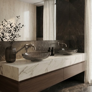 Lavoar pe blat din sticla Alavia Crystal Graphite - Img 2