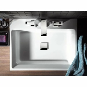 Lavoar pe blat Grohe Cube Ceramic cu PureGuard 60x49 cm - Img 4