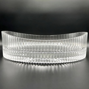 Lavoar pe blat oval din sticla Rea Harper transparent - Img 7